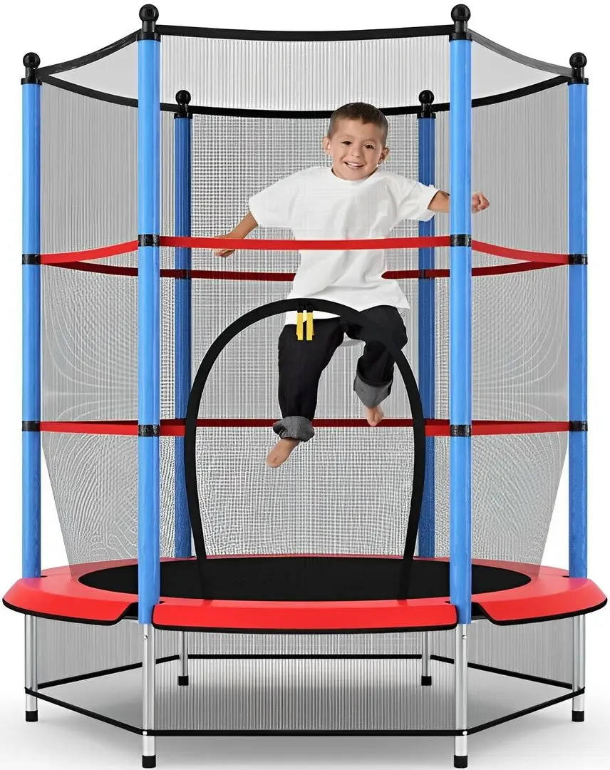 Батут с защитной сеткой Sportmann SM3040 (Blue/Red/Black) - 2