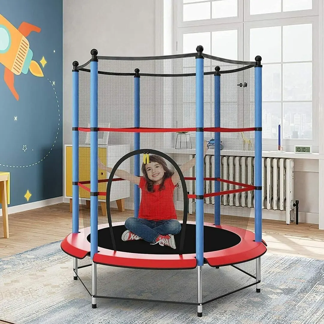 Батут с защитной сеткой Sportmann SM3040 (Blue/Red/Black) - 3