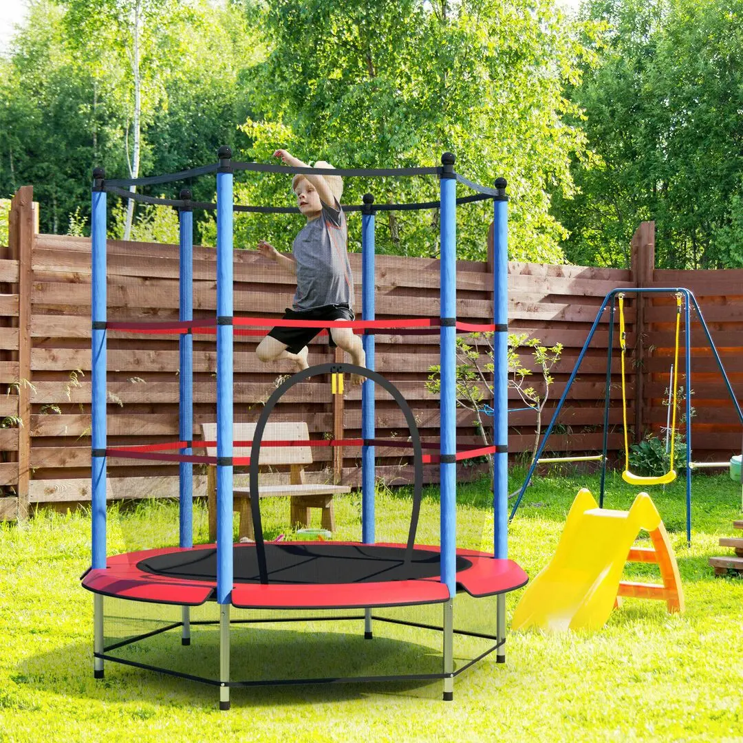 Батут с защитной сеткой Sportmann SM3040 (Blue/Red/Black) - 4