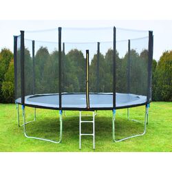 Trambulina cu plasa de protectie Malatec 3252 366cm (Black) Thumb