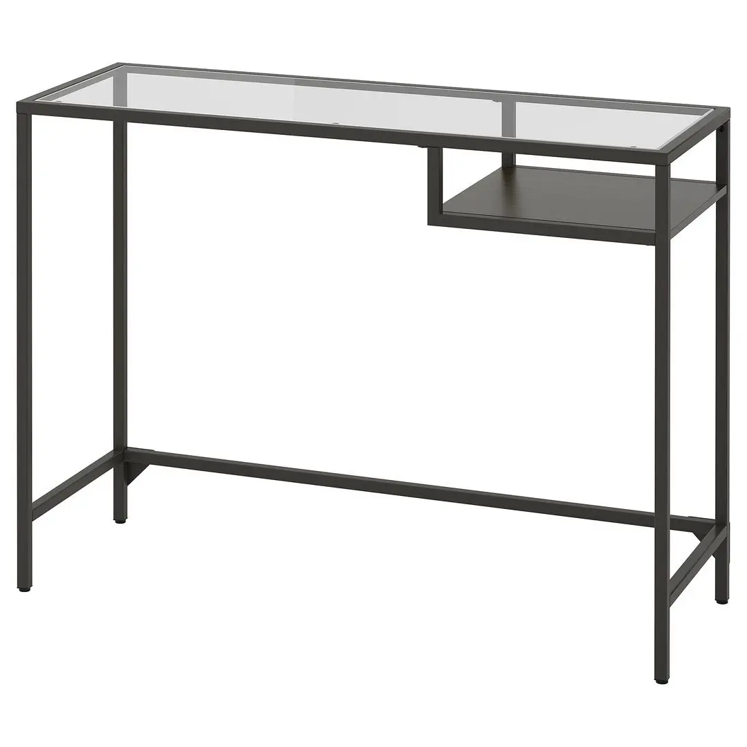 Письменный стол Ikea Vittsjo 100x36 (Черно-Коричневый/Стекло)