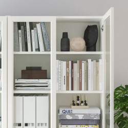 Biblioteca Ikea Billy/Oxberg panou/usa sticla 120x30x202 (Alb) Thumb