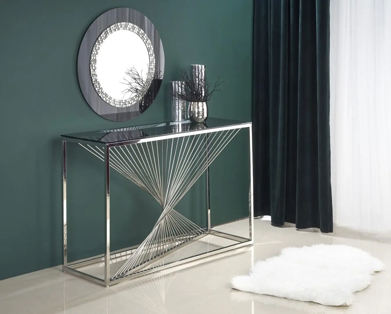 Masa auxiliara Halmar KN4 (Silver/Smoky)