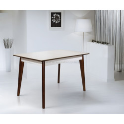 Masa plianta DP MG-A05 120/150x75cm (White/Brown)