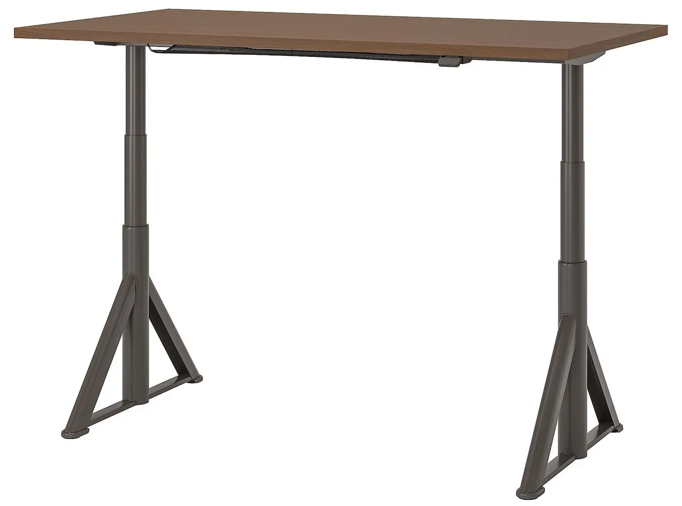 Письменный стол Ikea Idasen регулируемая высота 160x80 (Коричневый/Темно-серый)