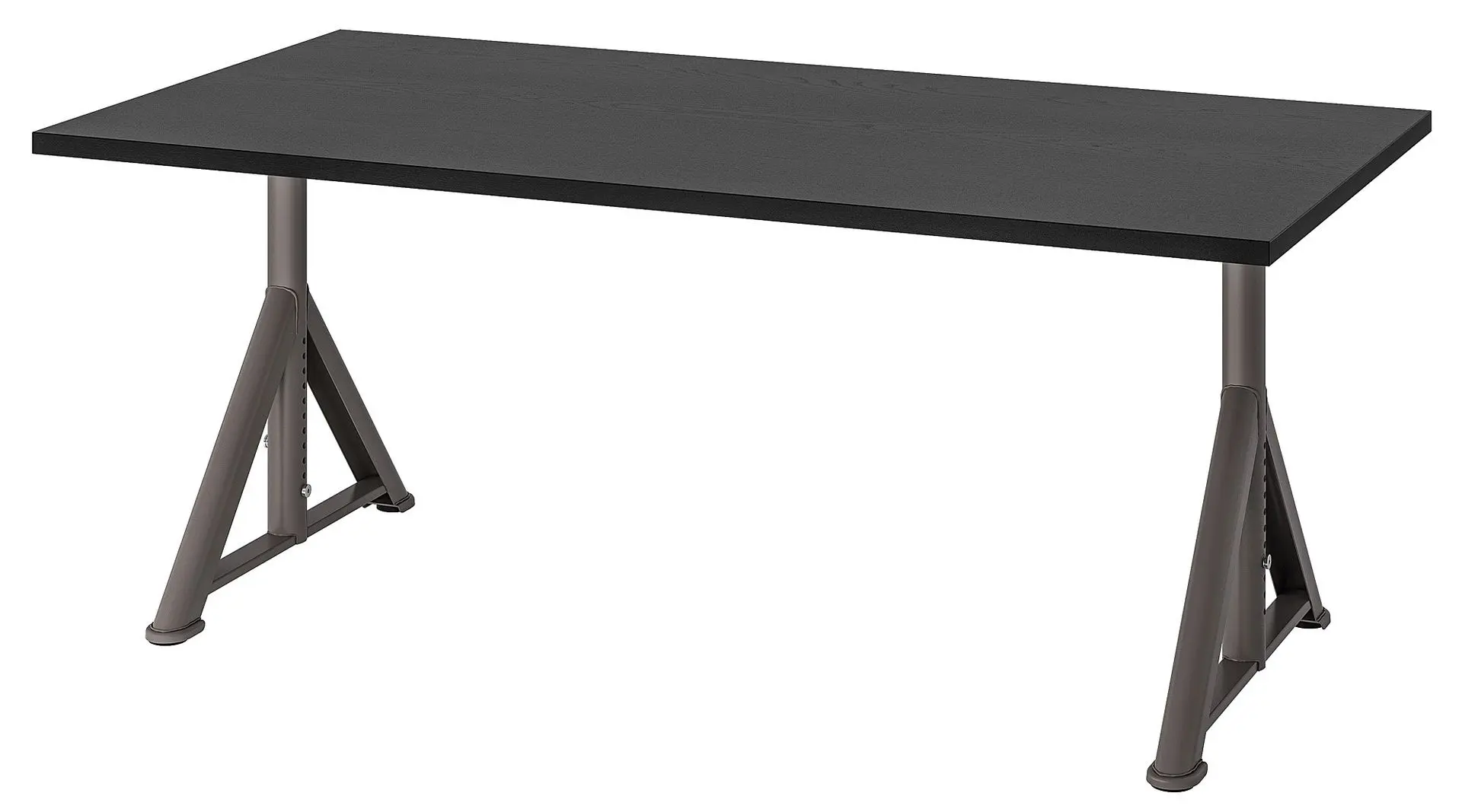 Письменный стол Ikea Idasen 160x80 (Черный/Темно-серый)