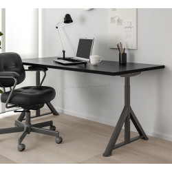 Masa de birou Ikea Idasen 160x80 (Negru/Gri Inchis)