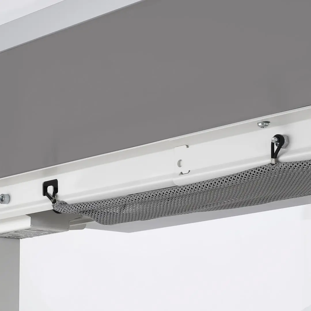 Masa de birou Ikea Rodulf cu înălțime electro-reglabilă 140x80 (Gri/Alb)