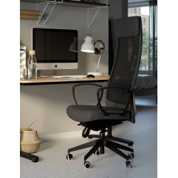 Fotoliu rotativ Ikea Markus/Vissle (Gri inchis) Thumb