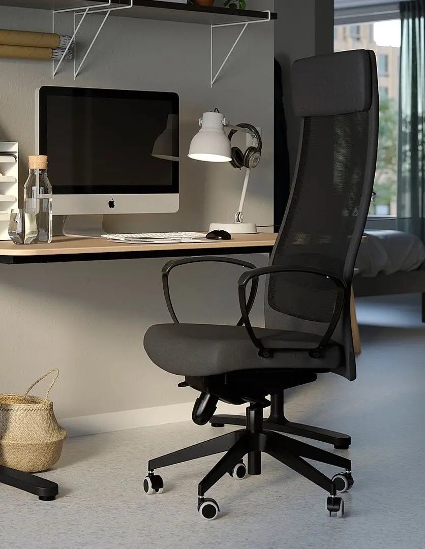 Fotoliu rotativ Ikea Markus/Vissle (Gri inchis)