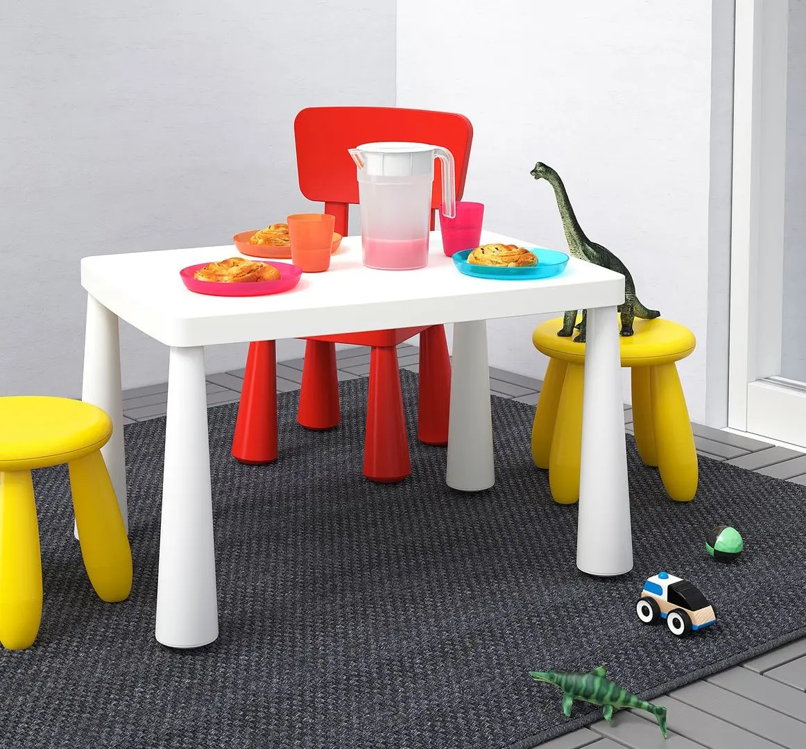 Столик детский Ikea Mammut 77x55 (Белый)