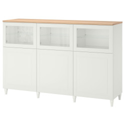 Bufet Ikea Besta/Smeviken/Kabbarp cu usi 180x42x114 (Alb) Thumb