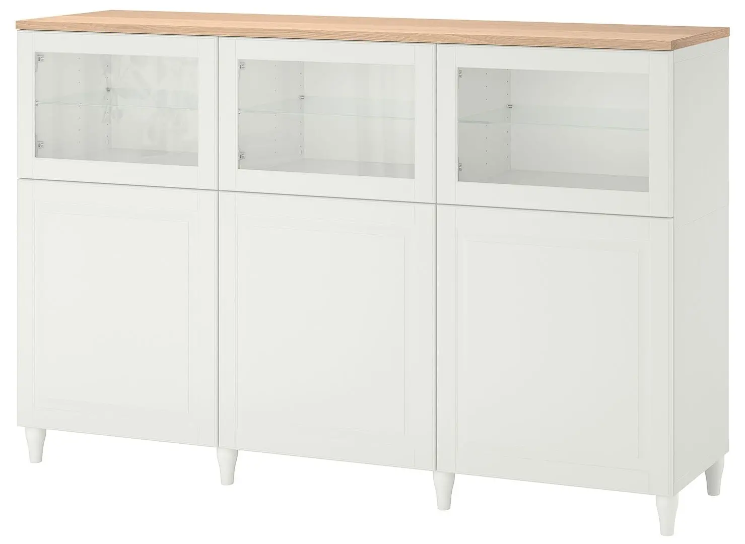 Bufet Ikea Besta/Smeviken/Kabbarp cu usi 180x42x114 (Alb)