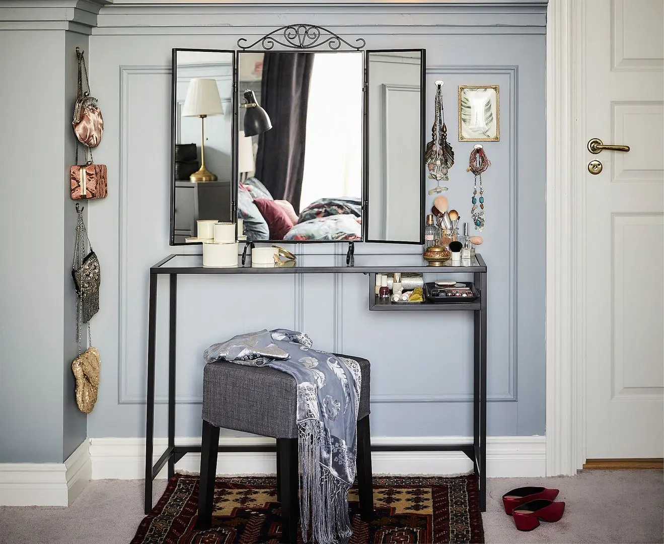 Письменный стол Ikea Vittsjo 100x36 (Черно-Коричневый/Стекло)