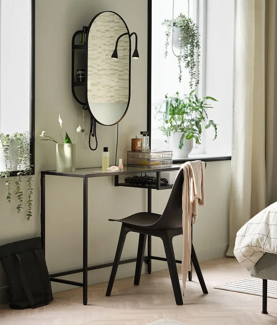 Письменный стол Ikea Vittsjo 100x36 (Черно-Коричневый/Стекло)