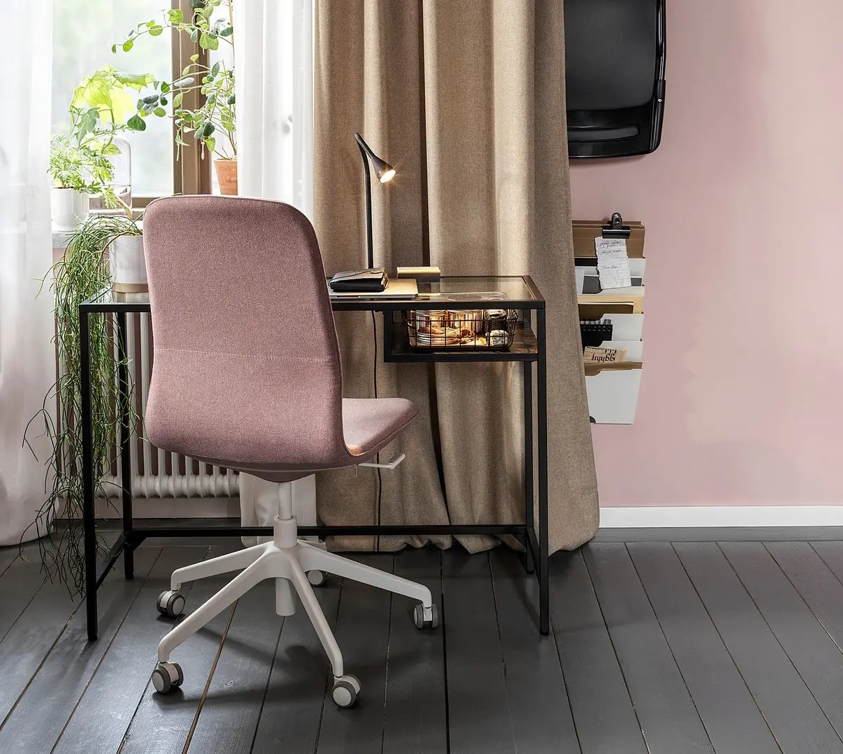 Письменный стол Ikea Vittsjo 100x36 (Черно-Коричневый/Стекло)