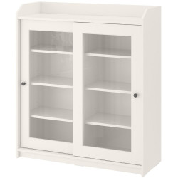 Bufet Ikea Hauga usi de sticla 105x116 (Alb) Thumb