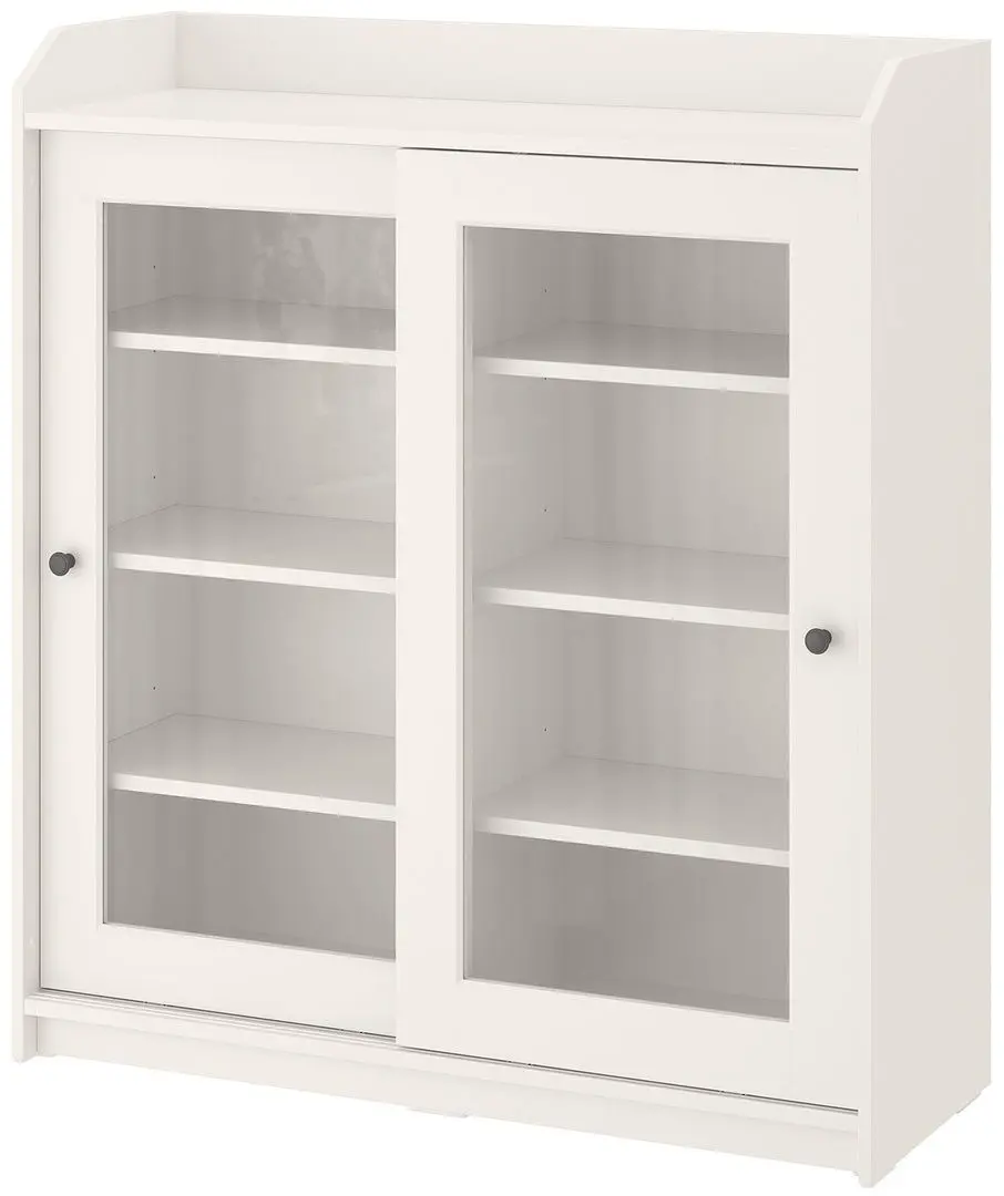 Bufet Ikea Hauga usi de sticla 105x116 (Alb)