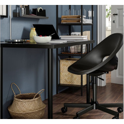 Fotoliu Ikea Eldberget/Malskar rotativ (Gri inchis/Negru) Thumb