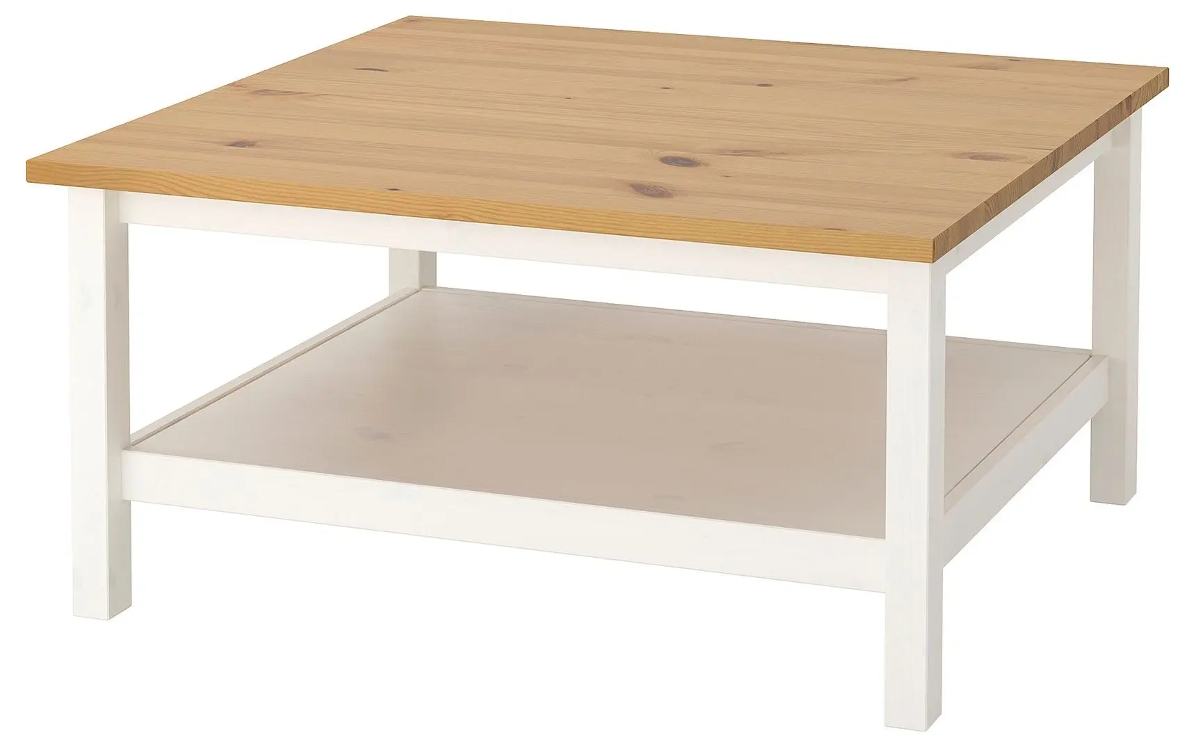 Masuta pentru reviste Ikea Hemnes 90x90 (Vopsit Alb/Maro Deschis)