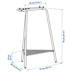 Masa de birou Ikea Anfallare/Tillslag 140x65 (Bambus/Alb) Thumb
