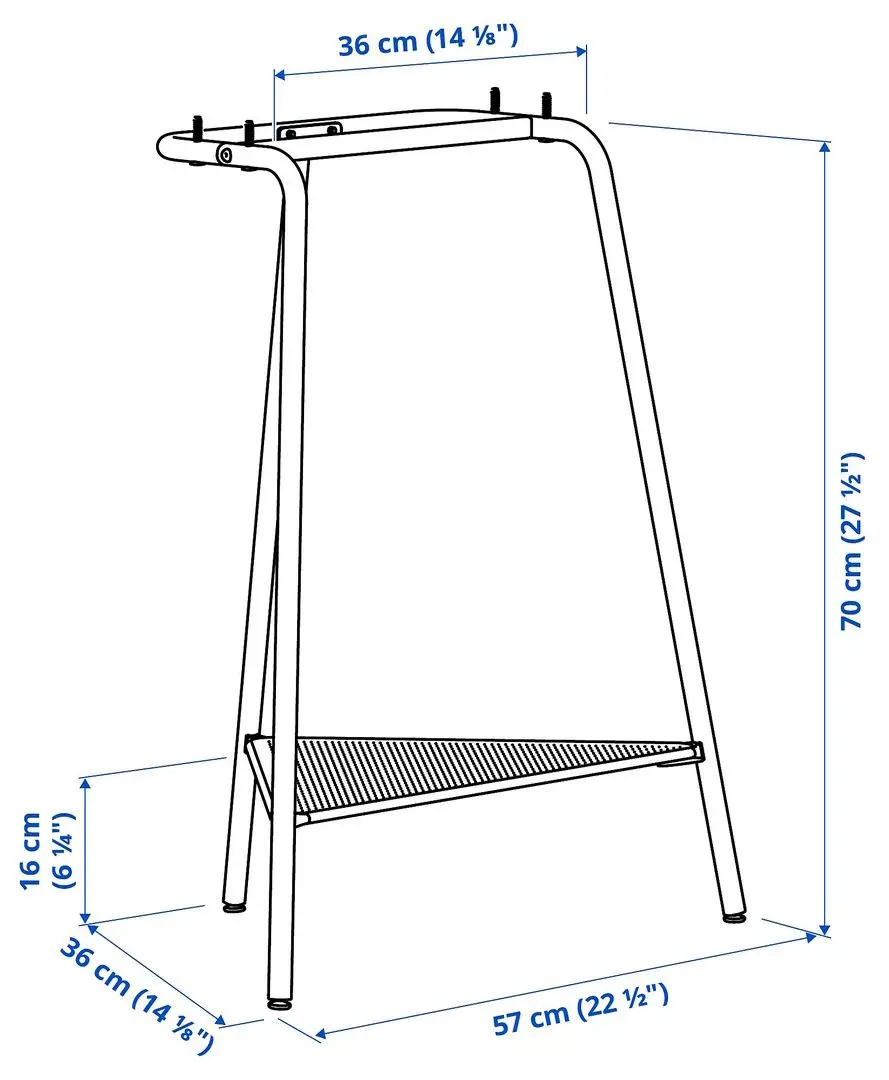 Masa de birou Ikea Anfallare/Tillslag 140x65 (Bambus/Alb)