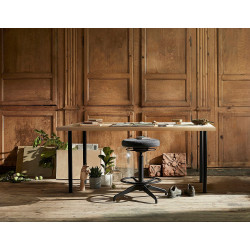 Письменный стол Ikea Lagkapten/Adils 140x60 (Имитация состаренного дуба/Черный) Thumb