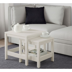 Set masute pentru reviste Ikea Havsta (Alb)