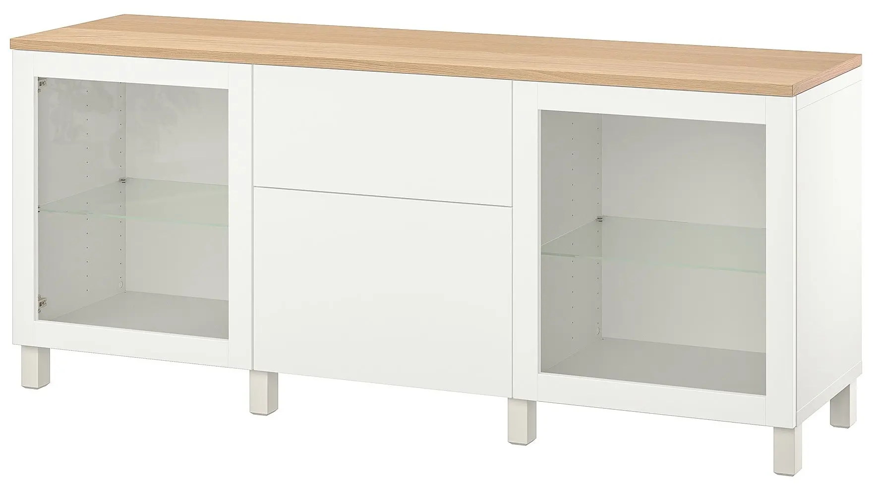 Bufet Ikea Besta/Sindvik/Lappviken/Stubbarp sertare 180x42x76 (Alb)