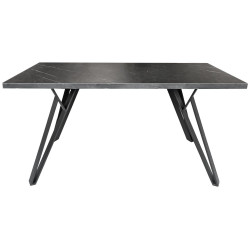 Стол DP Tokyo 150x80cm (Black Marble/Black) Thumb