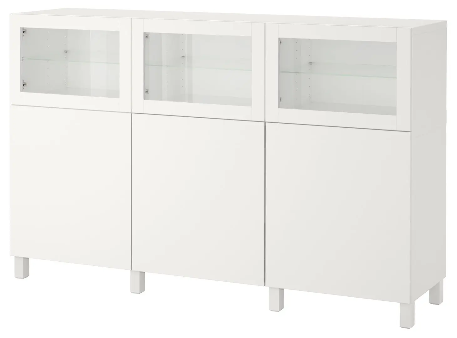 Буфет Ikea Besta/Lappviken/Sindvik прозрачное стекло 180x42x112 (Белый) - 2