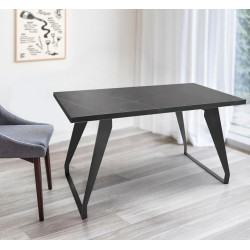 Masa DP Town 180x90cm (Black Marble/Black)