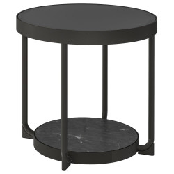 Masuta de cafea Ikea Frotorp sticla 48cm (Antracit/Aspect marmura/Negru) Thumb