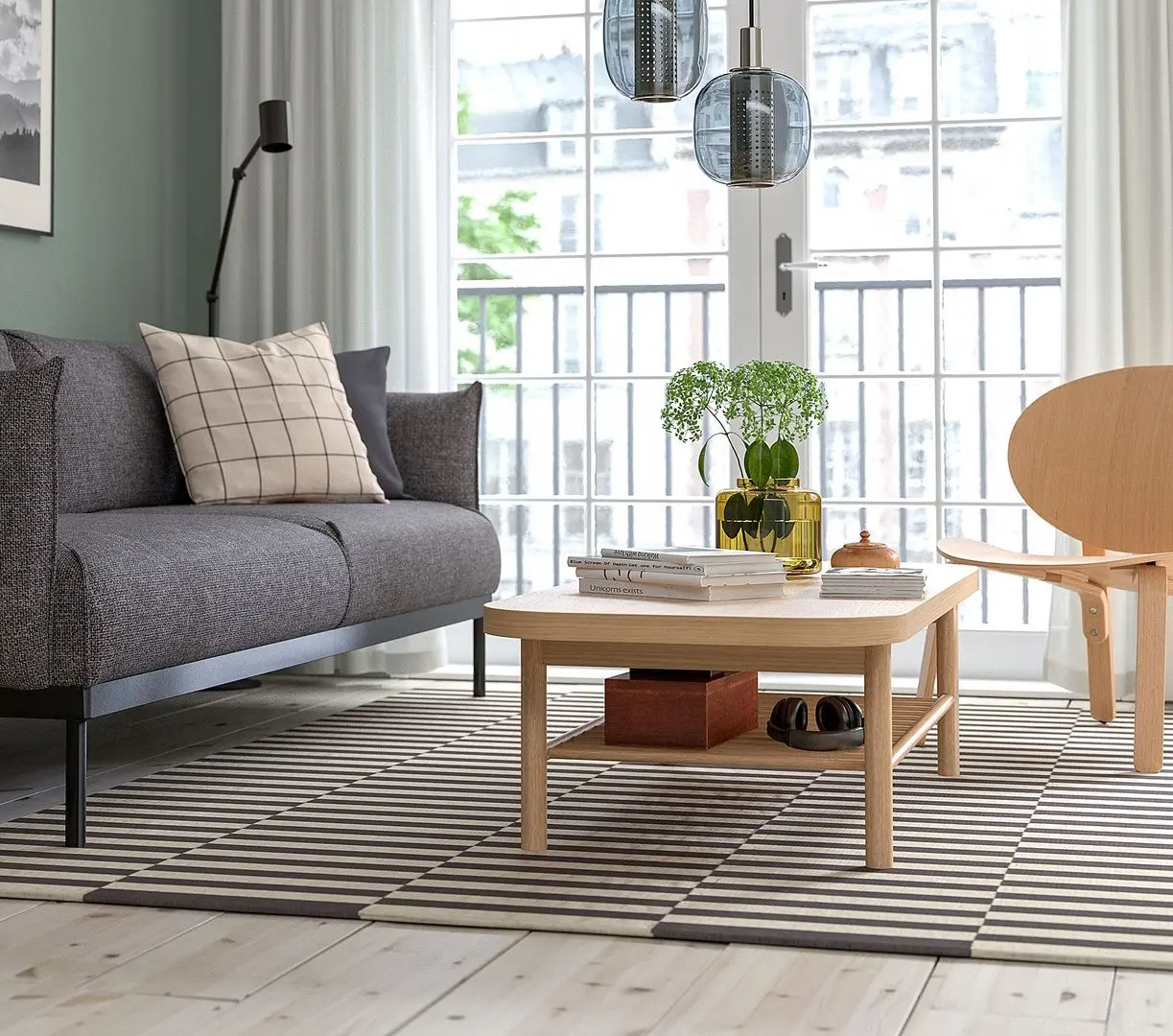 Masuta de cafea Ikea Listerby 140x60 (Furnir stejar)