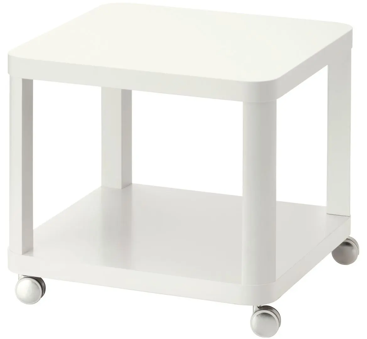 Masuta de cafea Ikea Tingby cu rotile 50x50 (Alb)