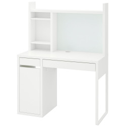 Masa de birou Ikea Micke cu unitate suplimentara 105x50 (Alb) Thumb
