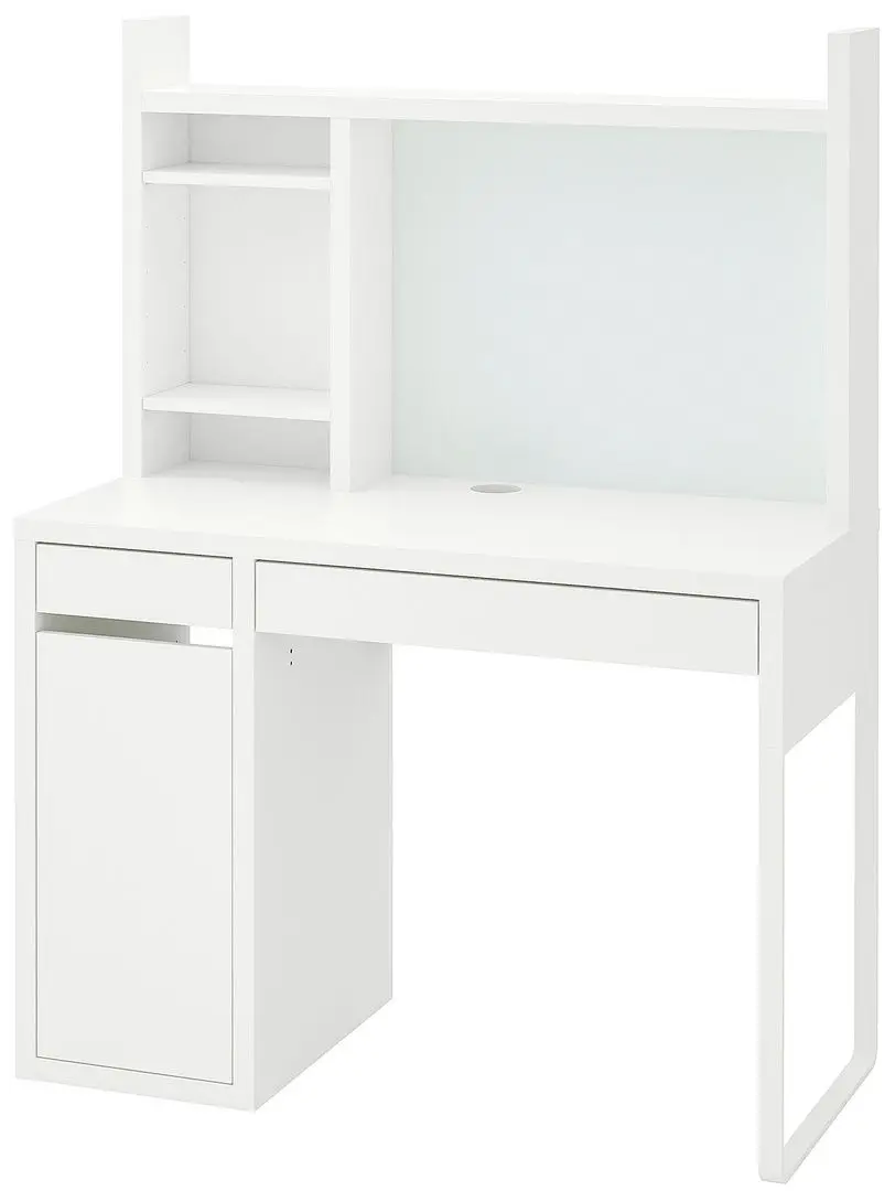 Masa de birou Ikea Micke cu unitate suplimentara 105x50 (Alb)