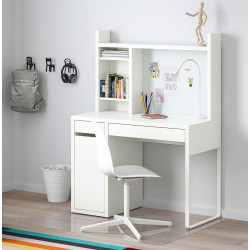 Masa de birou Ikea Micke cu unitate suplimentara 105x50 (Alb)