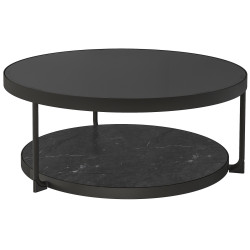 Masuta de cafea Ikea Frotorp sticla 88cm (Antracit/Aspect marmura/Negru) Thumb