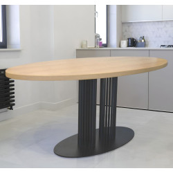 Masa DP Afina Elipsa 180x90cm (Black/Natural)