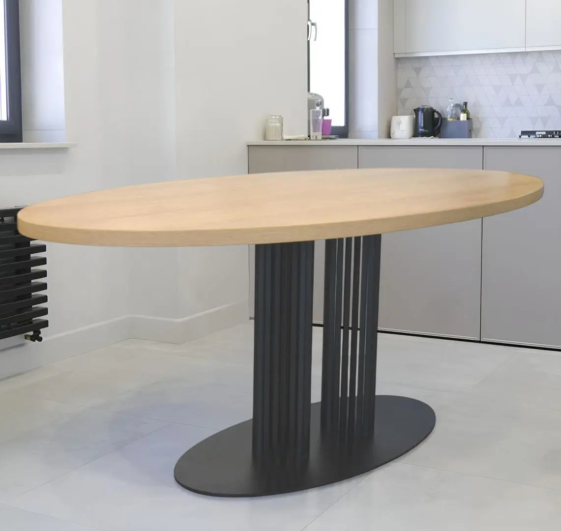 Masa DP Afina Elipsa 180x90cm (Black/Natural)