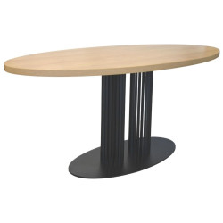 Masa DP Afina Elipsa 180x90cm (Black/Natural) Thumb