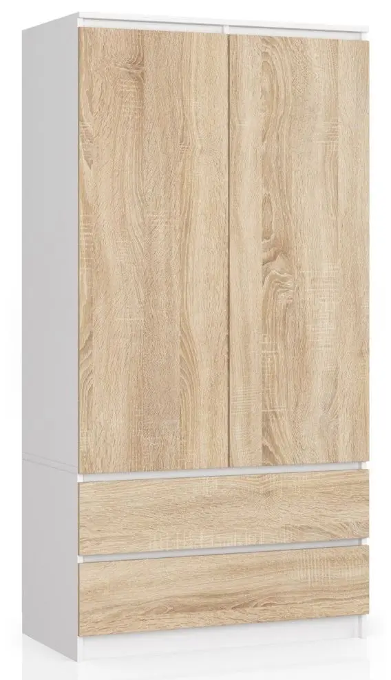 Шкаф Akord S90 2D2SZ (White/Sonoma Oak)