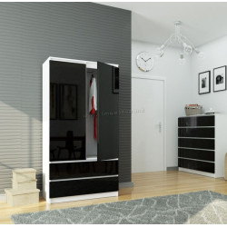 Шкаф Akord S90 2D2SZ (White/Black Gloss)