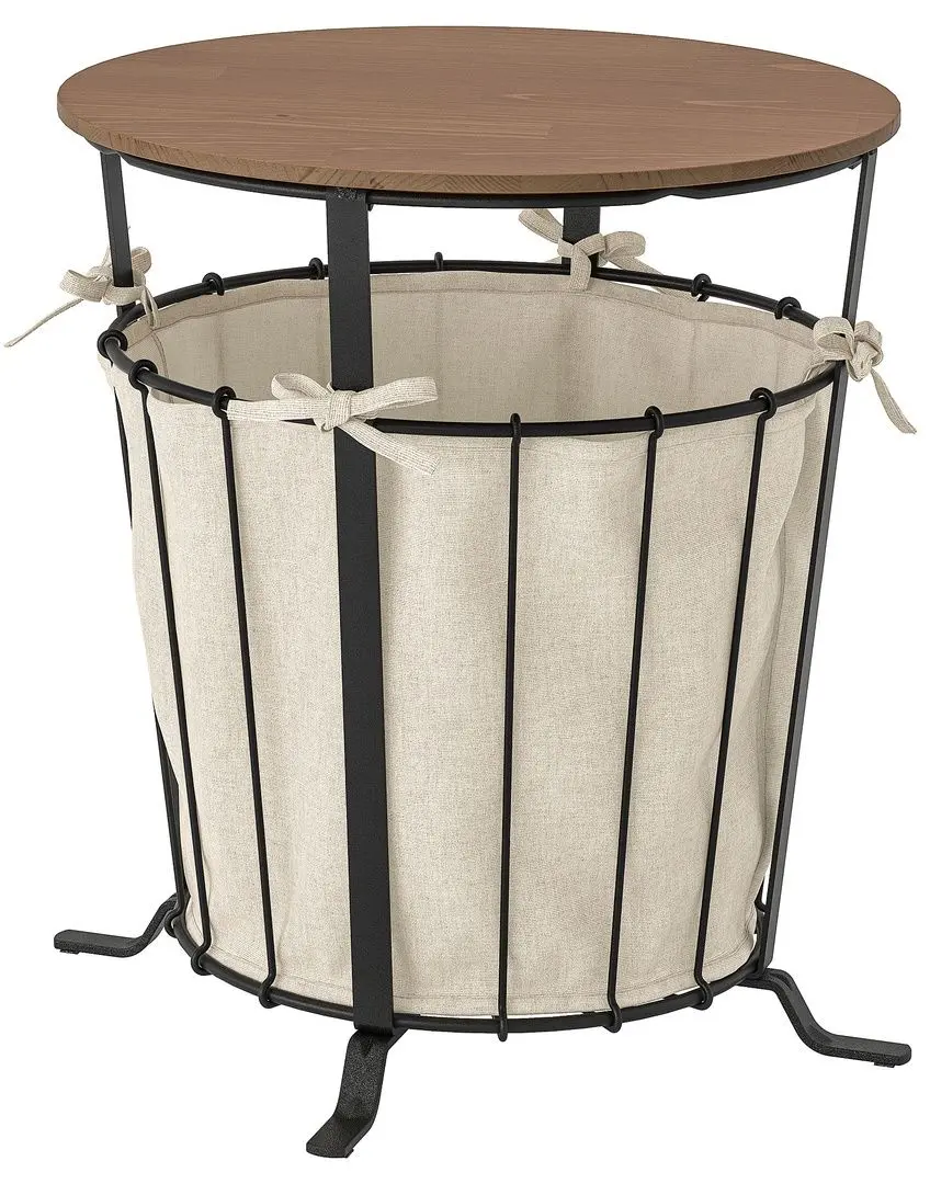 Masa pentru reviste Ikea Angesbyn 43cm (Negru/Pin maro deschis)