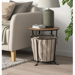 Masa pentru reviste Ikea Angesbyn 43cm (Negru/Pin maro deschis)