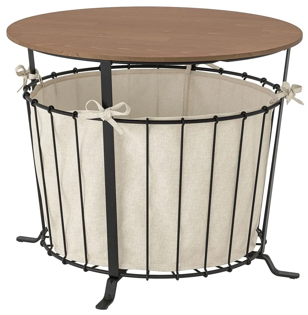 Masa pentru reviste Ikea Angesbyn 60cm (Negru/Pin maro deschis)