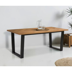 Стол Home Affaire 180x90x76 (Black/Natural)