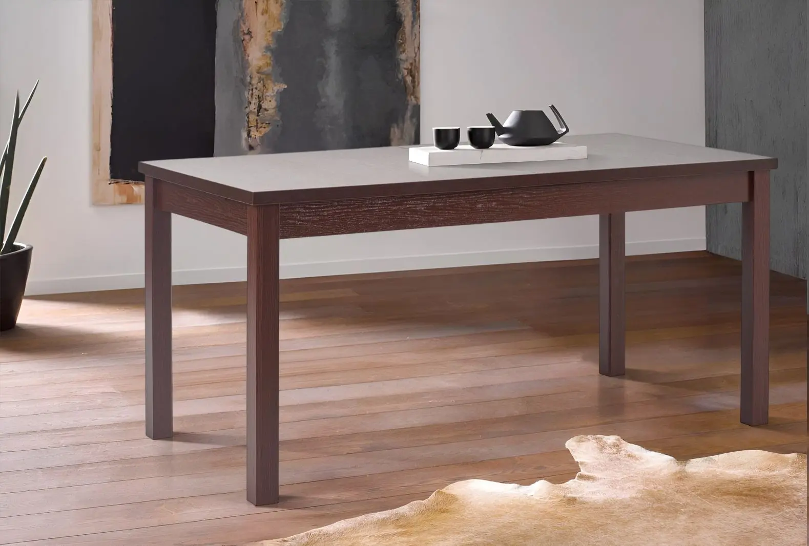 Masa extensibila Halmar Maurycy 118/158x75cm (Dark Walnut)