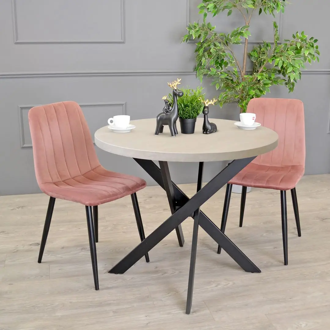 Стол DP Torino Rondo 900 (Beige/Black)